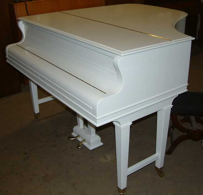 Reconditioned White Baby Grand Piano