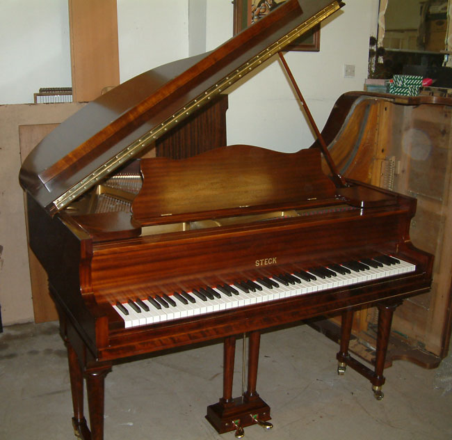 Steck Baby Grand restored and re-polished. 